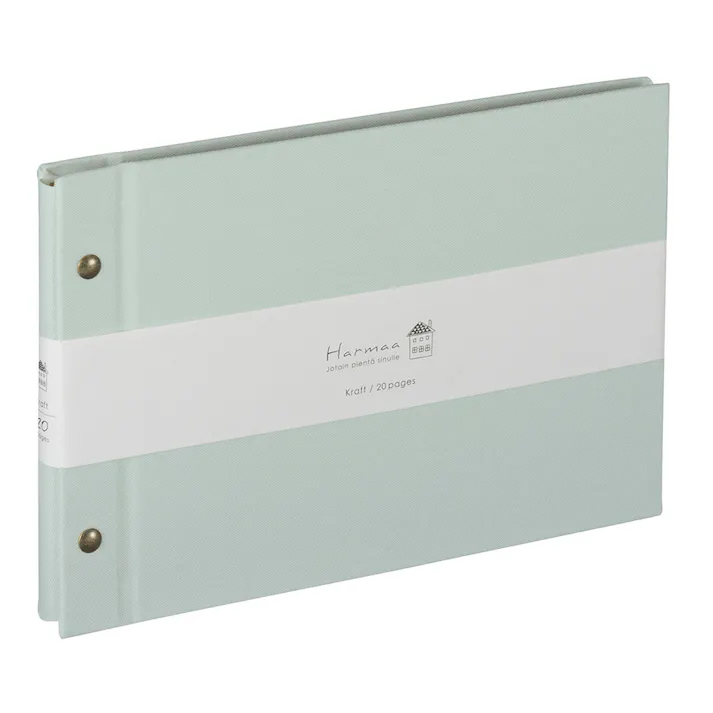 ナカバヤシ ハルマー 外ビス式アルバム A5 プラコート台紙(クラフト) ミントブルー