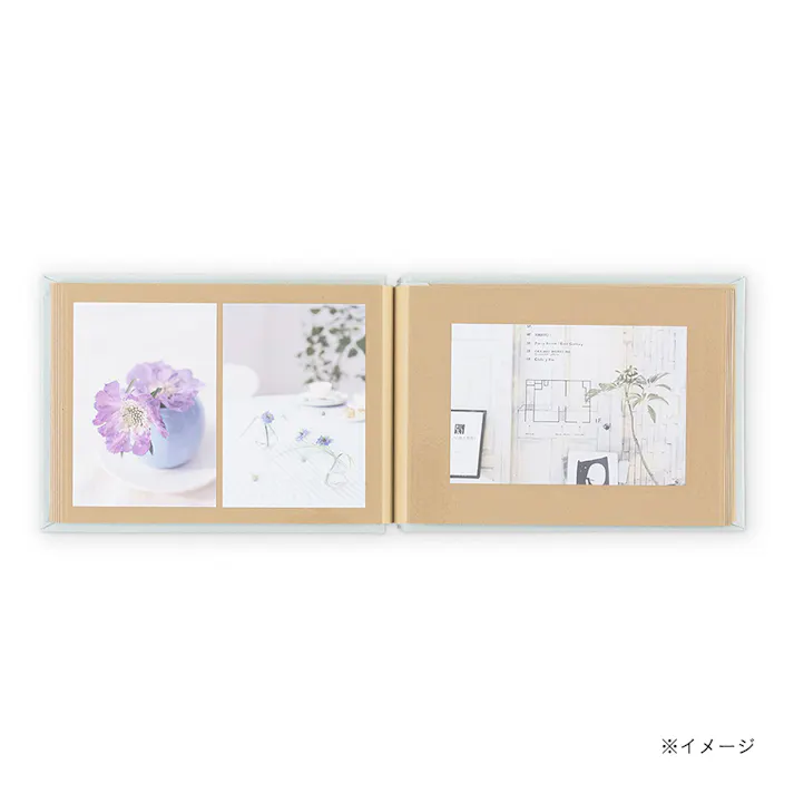 ナカバヤシ ハルマー 外ビス式アルバム A5 プラコート台紙(クラフト) ミントブルー