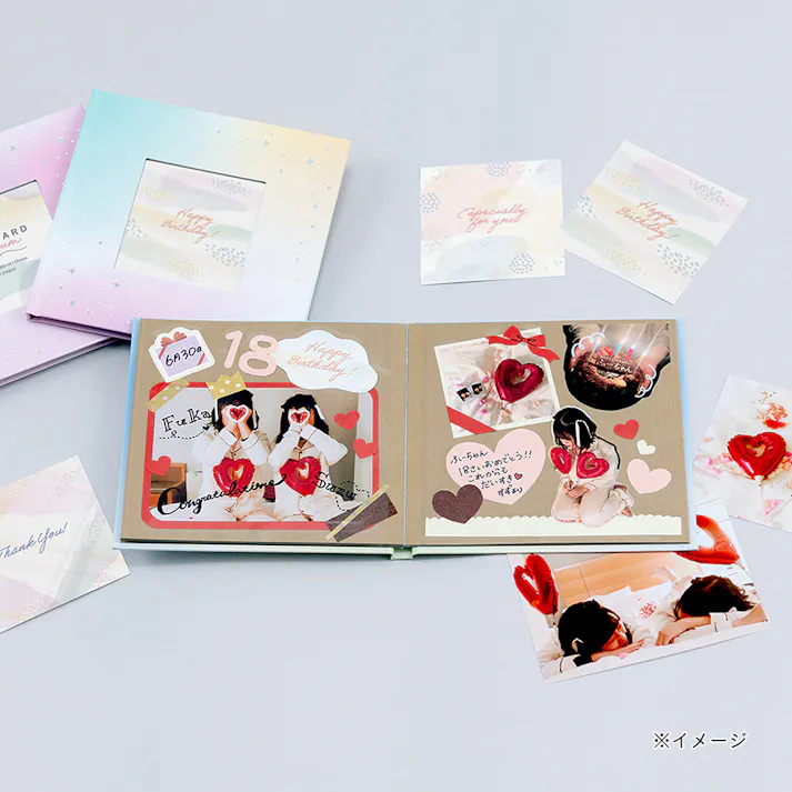 ギフトカードアルバム スクエアミニサイズ エクリュ ドット