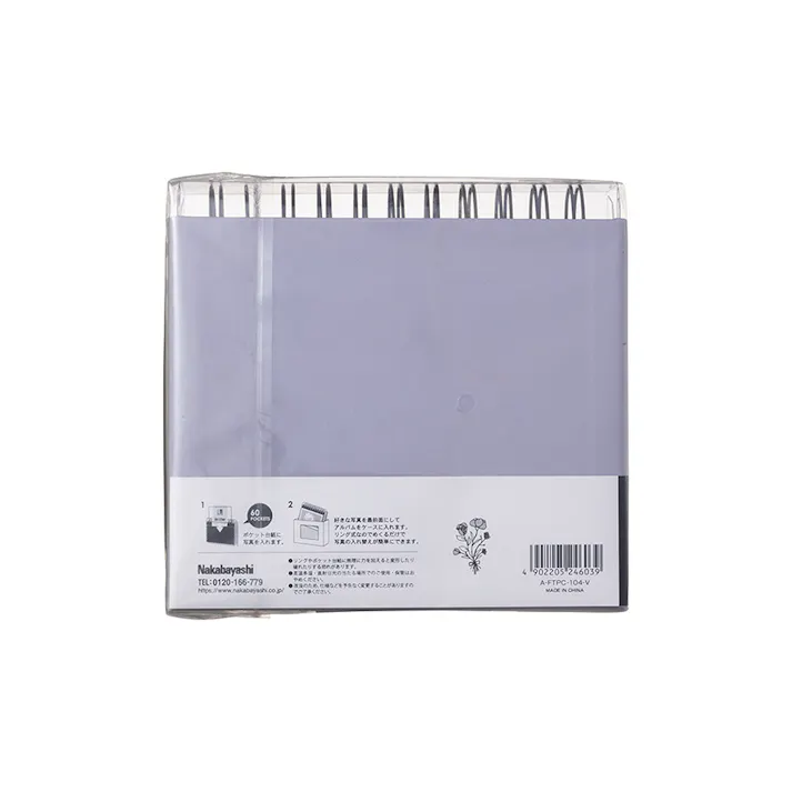 フォトランク フレームケースアルバム L判60枚収納 フラワーバイオレット