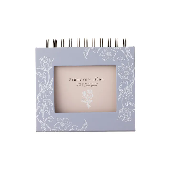 フォトランク フレームケースアルバム L判60枚収納 フラワーバイオレット