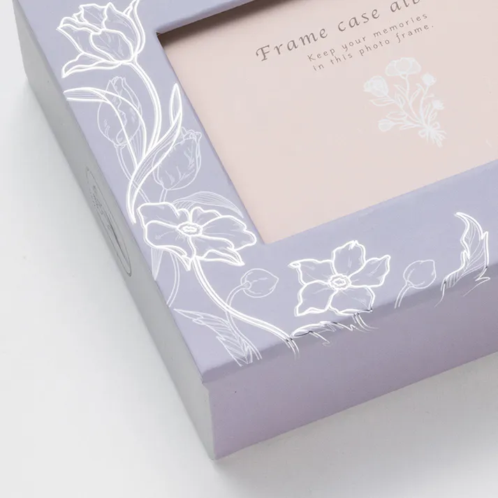 フォトランク フレームケースアルバム L判60枚収納 フラワーバイオレット