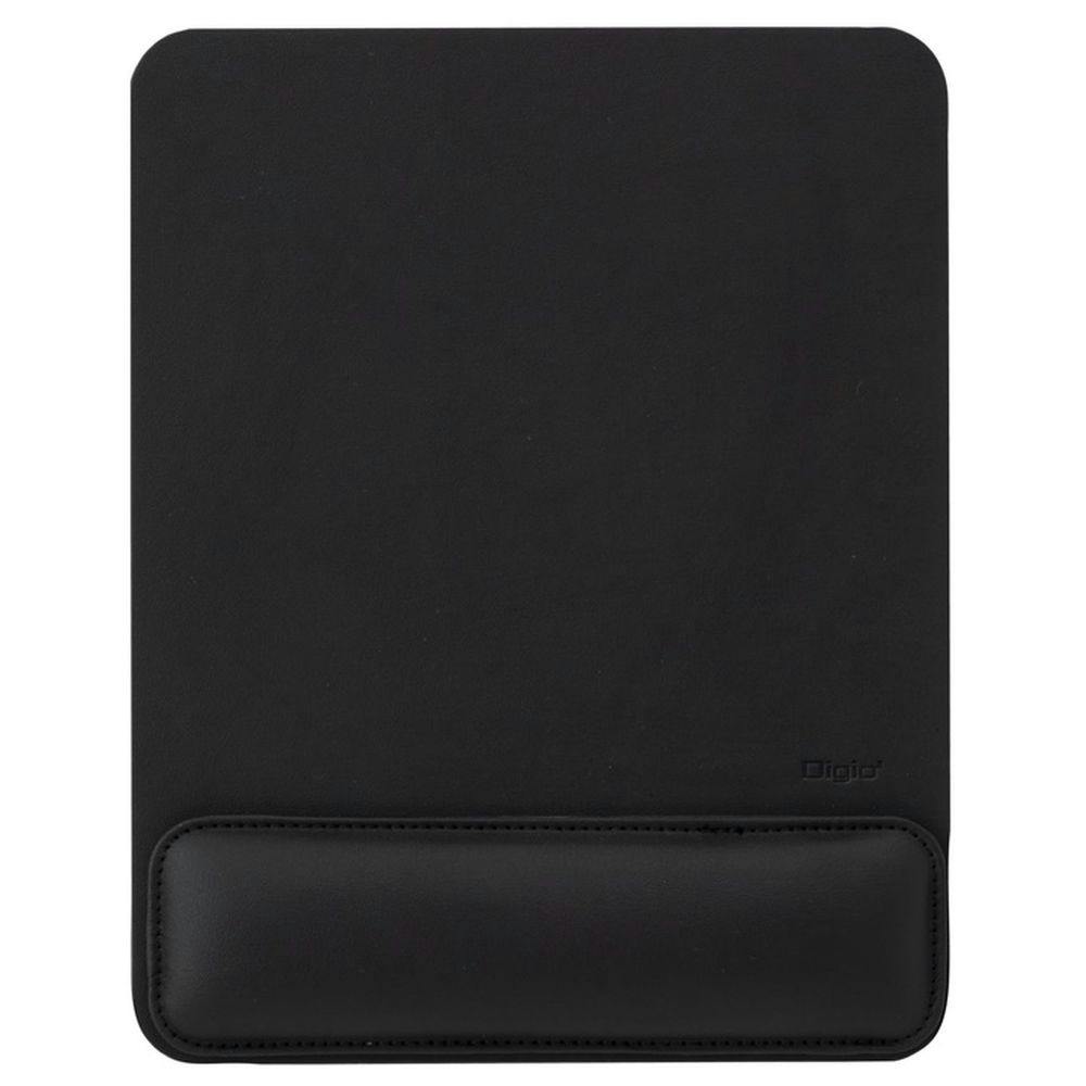 リストレスト付きPUレザーマウスパッド ブラック | 文房具・事務用品