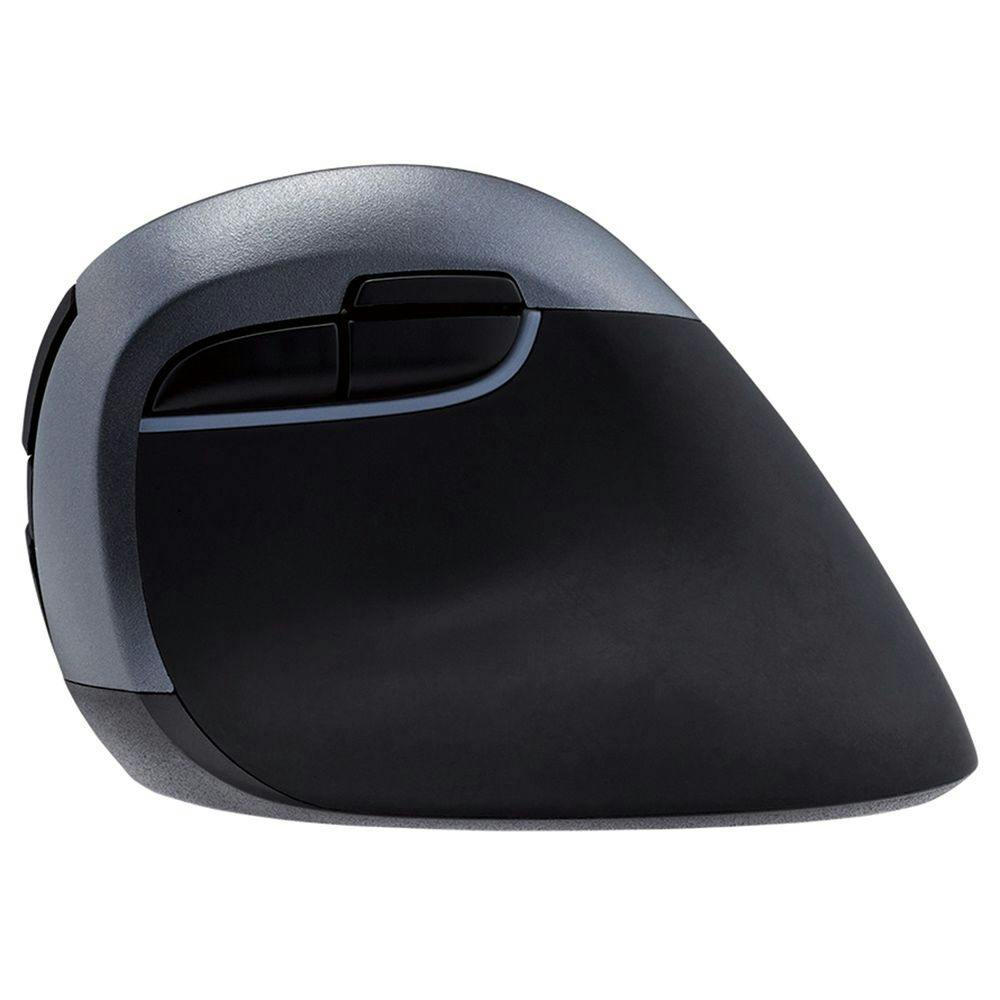 無線 静音5ボタンエルゴノミクスマウス ブラック | 文房具・事務用品