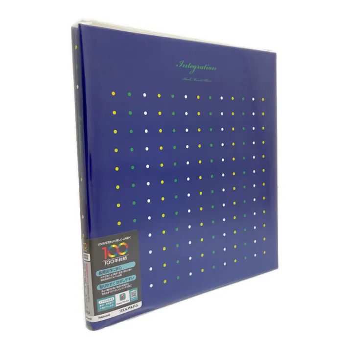 フエルアルバム Lサイズ 100年台紙(黒) インテグレーション ブルー LDH-1001-B
