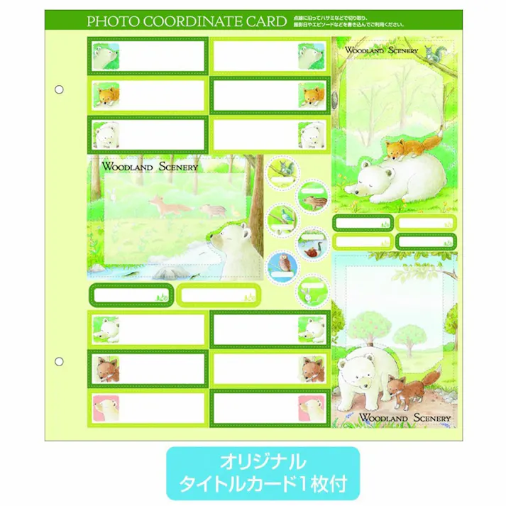 ウッドランドシーナリー フエルアルバム L 25枚 フリー台紙(白)