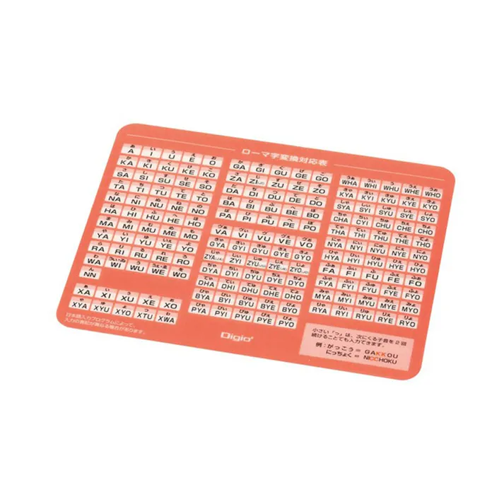 ローマ字マウスパッド ピンク