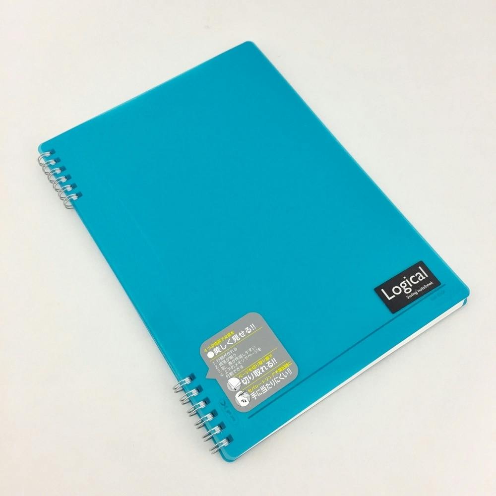 ナカバヤシ ロジカルWリングノート PP表紙 B5 スカイブルー