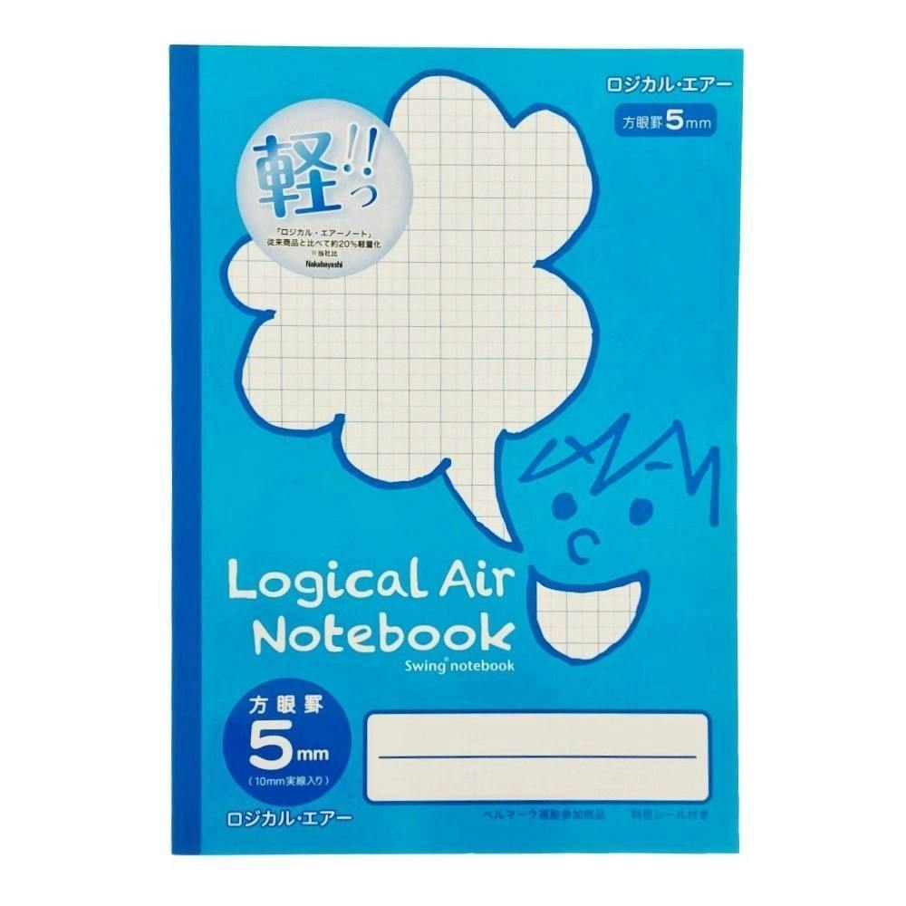 ナカバヤシ ロジカル・エアーノート フェイス柄 方眼5mm B5 ブルー 方眼 ナカバヤシ ロジカル・エアーノート フェイス柄 方眼5mm B5 ブルー 方眼