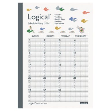 ナカバヤシ ロジカルダイアリー2024 月間ノートタイプA A5 タツ NS-A502-24AE