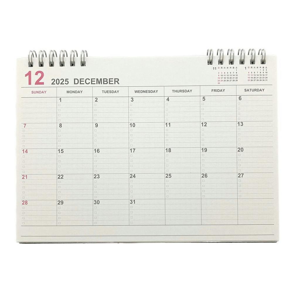 ロジカル卓上カレンダー Wリングタイプ A5 ブラック | 文房具・事務