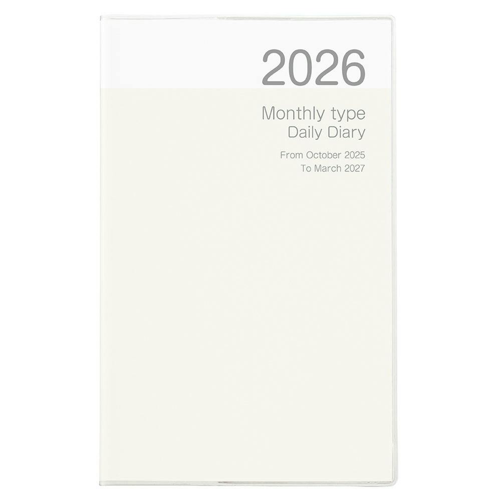 ノートダイアリー2026 A5スリム ホワイト シーズン手帳 ノートダイアリー2026 A5スリム ホワイト シーズン手帳