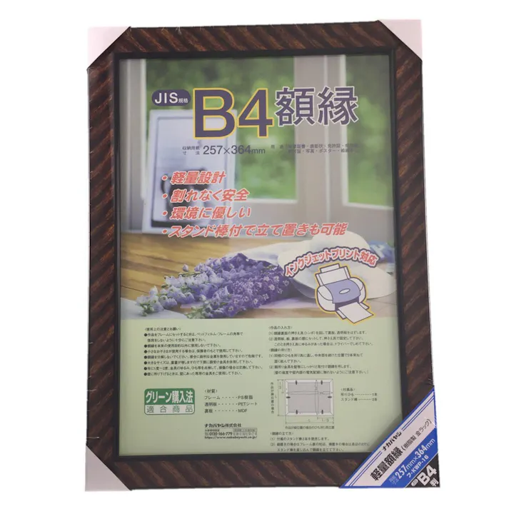 ナカバヤシ 軽量額縁 樹脂製 金ラック B4判 フーKWP-16