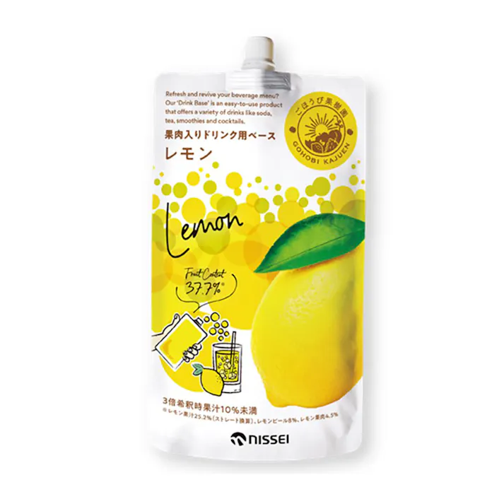 ごほうび果樹園 果肉入りドリンク用ベース レモン 500g×1本