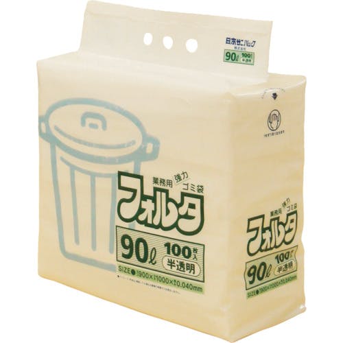 日本サニパック F-9H 環優包装ゴミ袋フォルタ 90L 白半透明 (1袋(PK)=100枚入) F-9H-HCL ゴミ袋 日本サニパック F-9H 環優包装ゴミ袋フォルタ 90L 白半透明 (1袋(PK)=100枚入) F-9H-HCL ゴミ袋