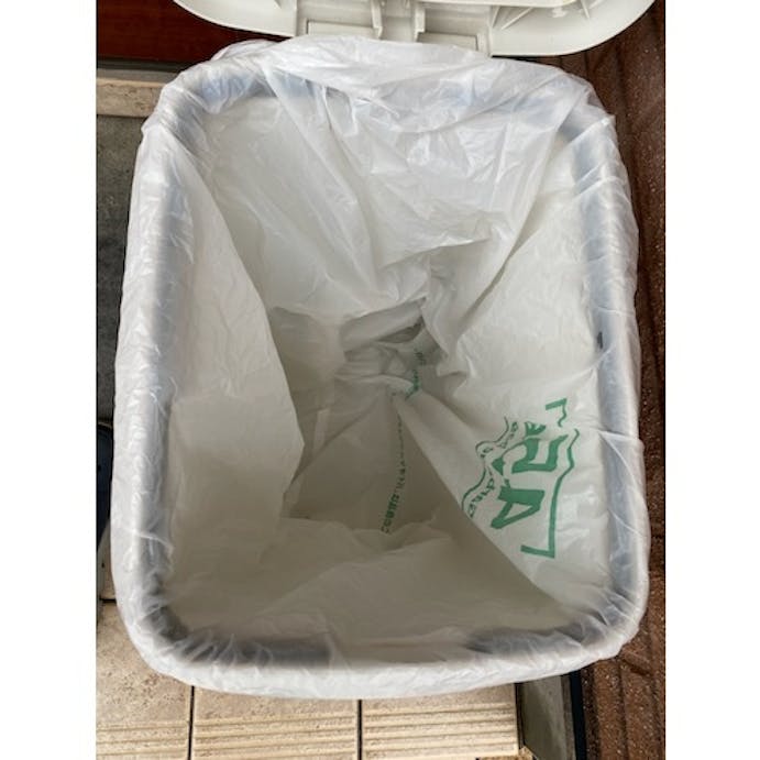 【CAINZ-DASH】日本サニパック 容量表記入り白半透明ゴミ袋（バイオマス配合）７０Ｌ１０枚　０．０２５ｍｍ HT7V【別送品】