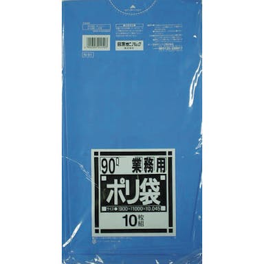【CAINZ-DASH】日本サニパック Ｎ－９１Ｎシリーズ９０Ｌ青　１０枚 N-91-BL【別送品】