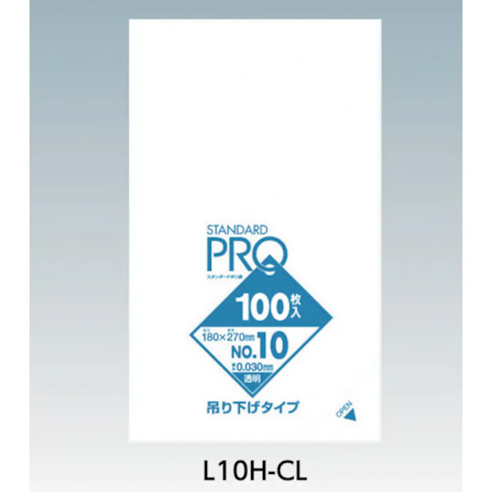 【CAINZ-DASH】日本サニパック L13Hスタンダードポリ袋吊り下げタイプ(0.03)13号 L13H-CL【別送品】