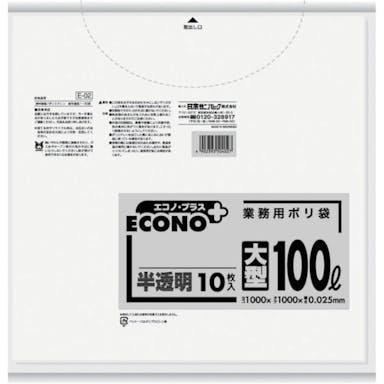 【CAINZ-DASH】日本サニパック エコノプラス大型１００Ｌ半透明　１０枚 E-02【別送品】