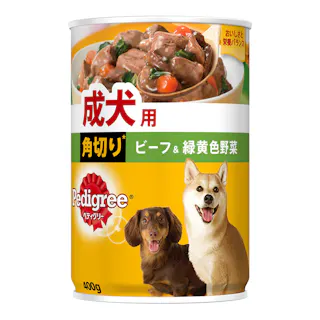 ペディグリー 缶 成犬用角切ビーフ&緑黄色野菜 400g P16