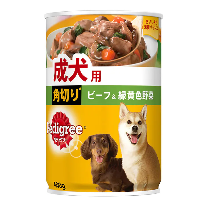 ペディグリー 缶 成犬用角切ビーフ&緑黄色野菜 400g P16