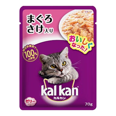 カルカン パウチ まぐろ さけ入り 70g KWP5