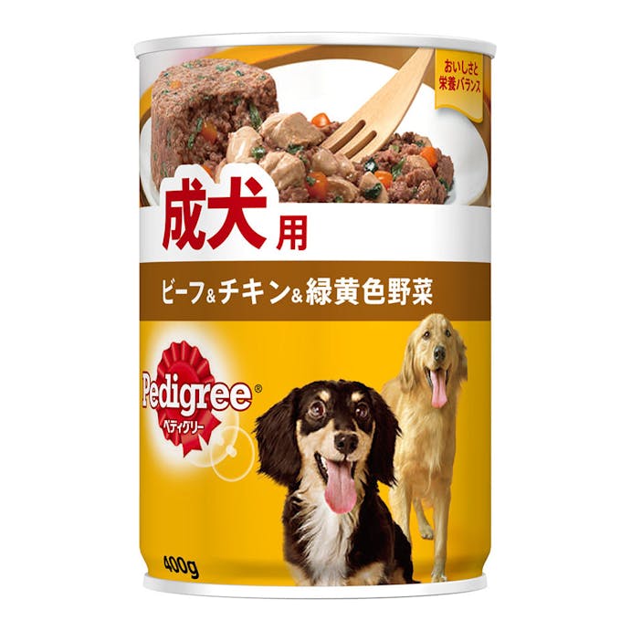 ペディグリー 成犬用ビーフ＆チキン＆野菜 400g P122(販売終了)