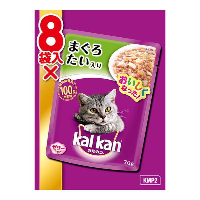 カルカン パウチ まぐろ たい入り 70g×8袋入 KMP2