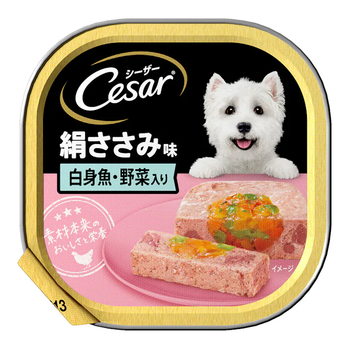 シーザー 絹ささみ 白身魚・野菜入り 100g CE13N