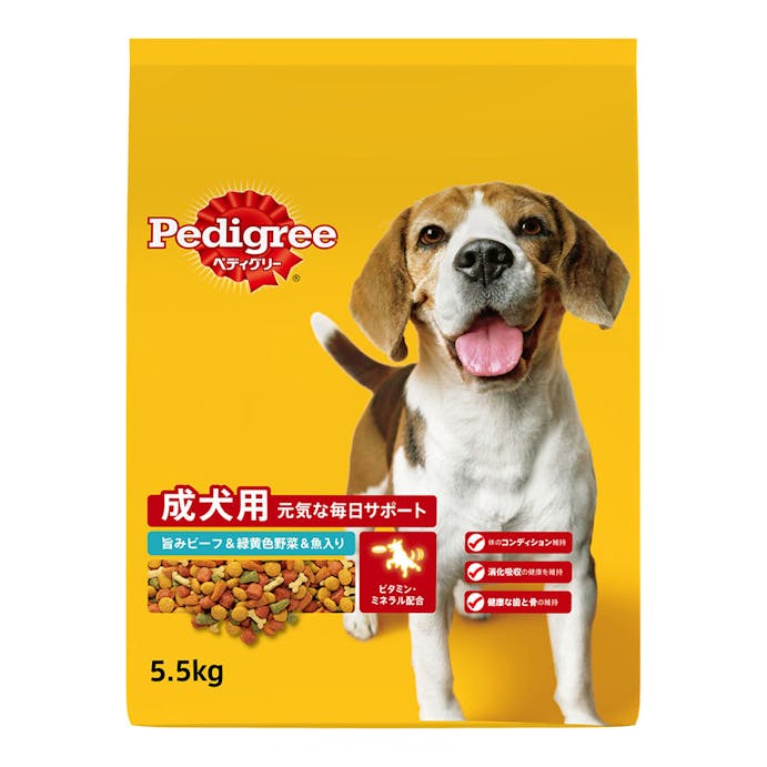 ペディグリー 成犬 ビーフ野菜魚入り 5.5kg PDN6