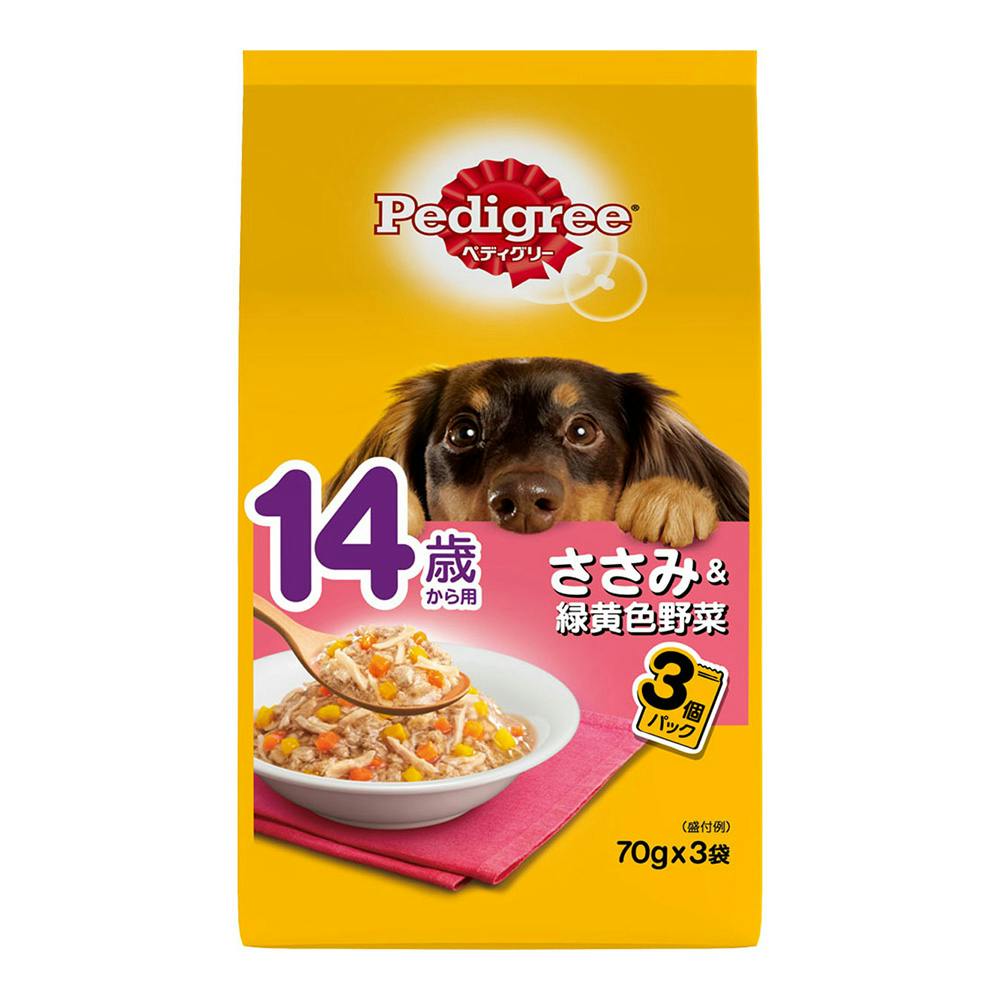 ペディグリー 14歳 ささみ野菜 70g×3袋 PWP11 | ドッグフード 通販