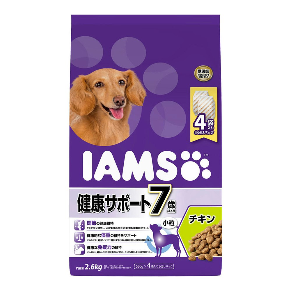 期間限定特別価格 アイムス Iams ドッグフード 7歳以上用 健康サポート 小粒 チキン シニア犬用 2 6kg 4 ケース販売 Shipsctc Org