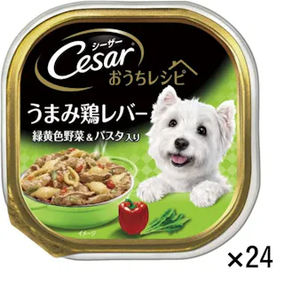 【ケース販売】シーザー おうちレシピ うまみ鶏レバー 緑黄色野菜&パスタ入り 100g×24個