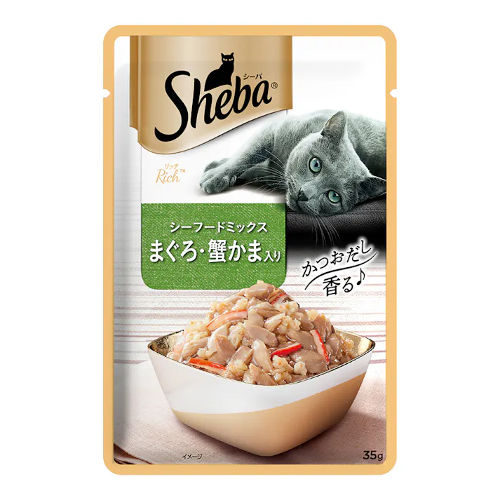 シーバ ごちそうフレーク 贅沢シーフードミックス まぐろ・蟹かま入り 35g