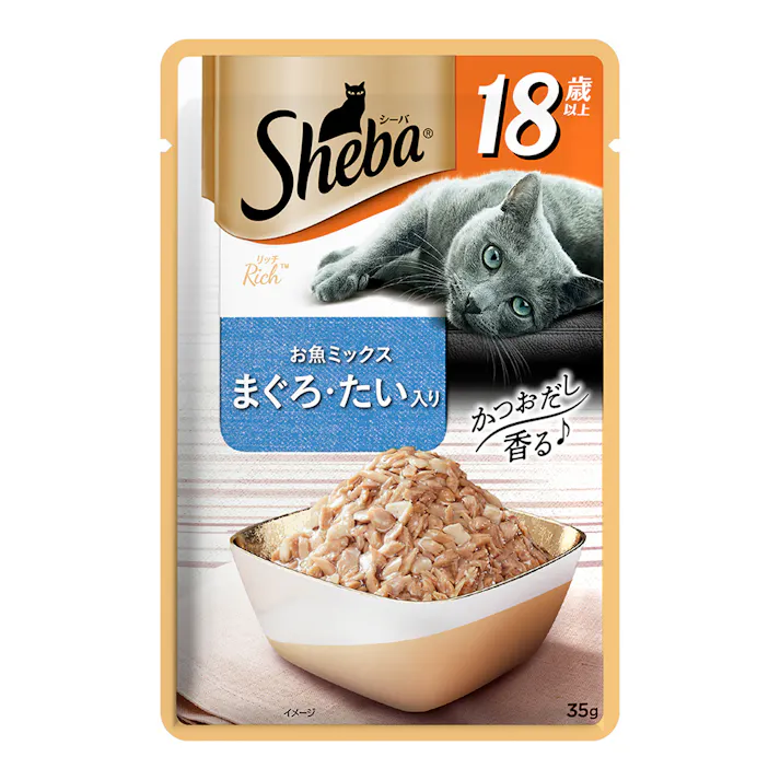 シーバ 18歳 お魚ミックスまぐろたい 35g SRI134