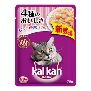 カルカン4種のおいしさ まぐろかつおさけえび(販売終了)