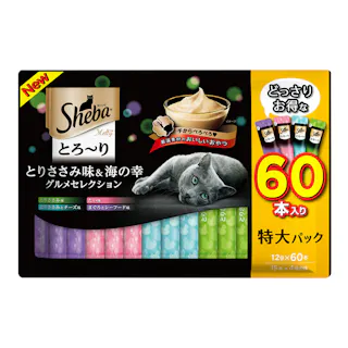 シーバ とろ~りメルティ とりささみ味&海の幸グルメセレクション 12g×60本 SMT61