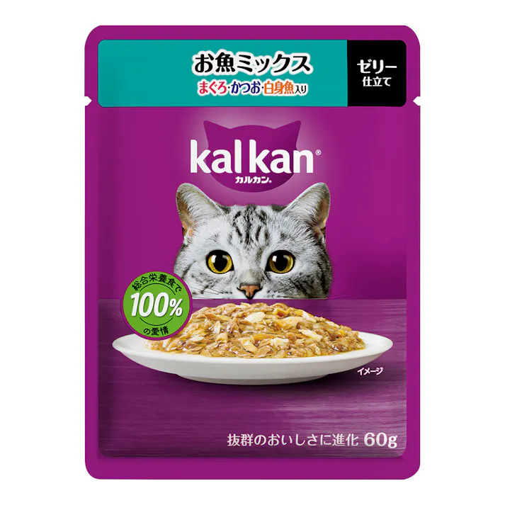 カルカン パウチ お魚ミックス まぐろ・かつお・白身魚入り 60g
