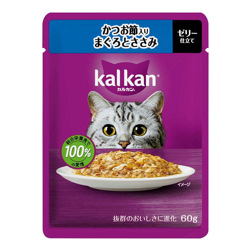 カルカン パウチ かつお節入り まぐろとささみ 60g 猫用ウェットフード(パウチ) カルカン パウチ かつお節入り まぐろとささみ 60g 猫用ウェットフード(パウチ)
