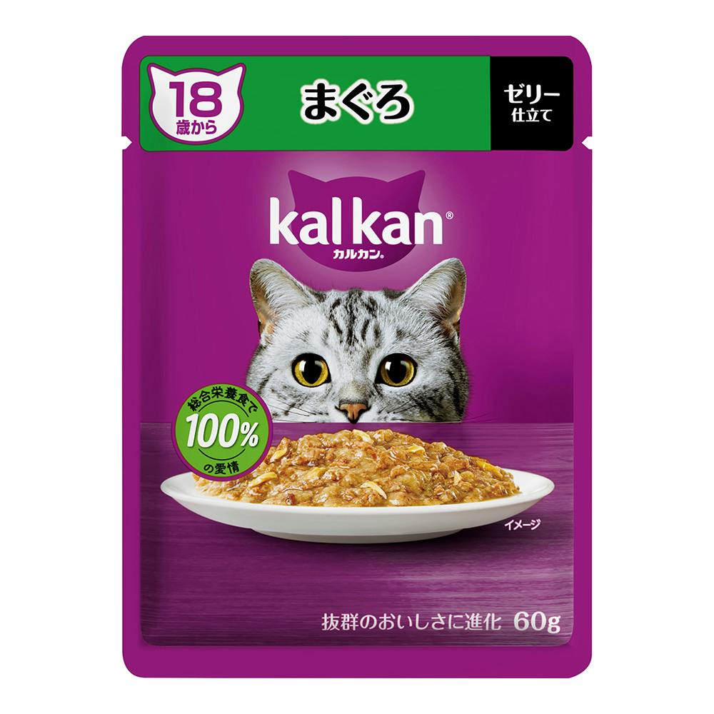 カルカン パウチ 18歳から まぐろ 60g 猫用ウェットフード(パウチ) カルカン パウチ 18歳から まぐろ 60g 猫用ウェットフード(パウチ)