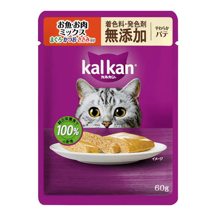カルカン パウチ パテ お魚・お肉ミックス 60g