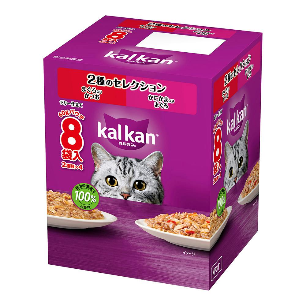 カルカン パウチ 2種のセレクション まぐろ入りかつお かにかま入りまぐろ 8P 猫用ウェットフード(パウチ) カルカン パウチ 2種のセレクション まぐろ入りかつお かにかま入りまぐろ 8P 猫用ウェットフード(パウチ)