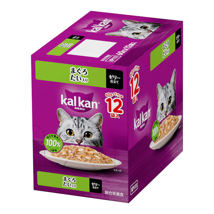 【ケース販売】カルカン パウチ まぐろ たい入り 60g×12個入