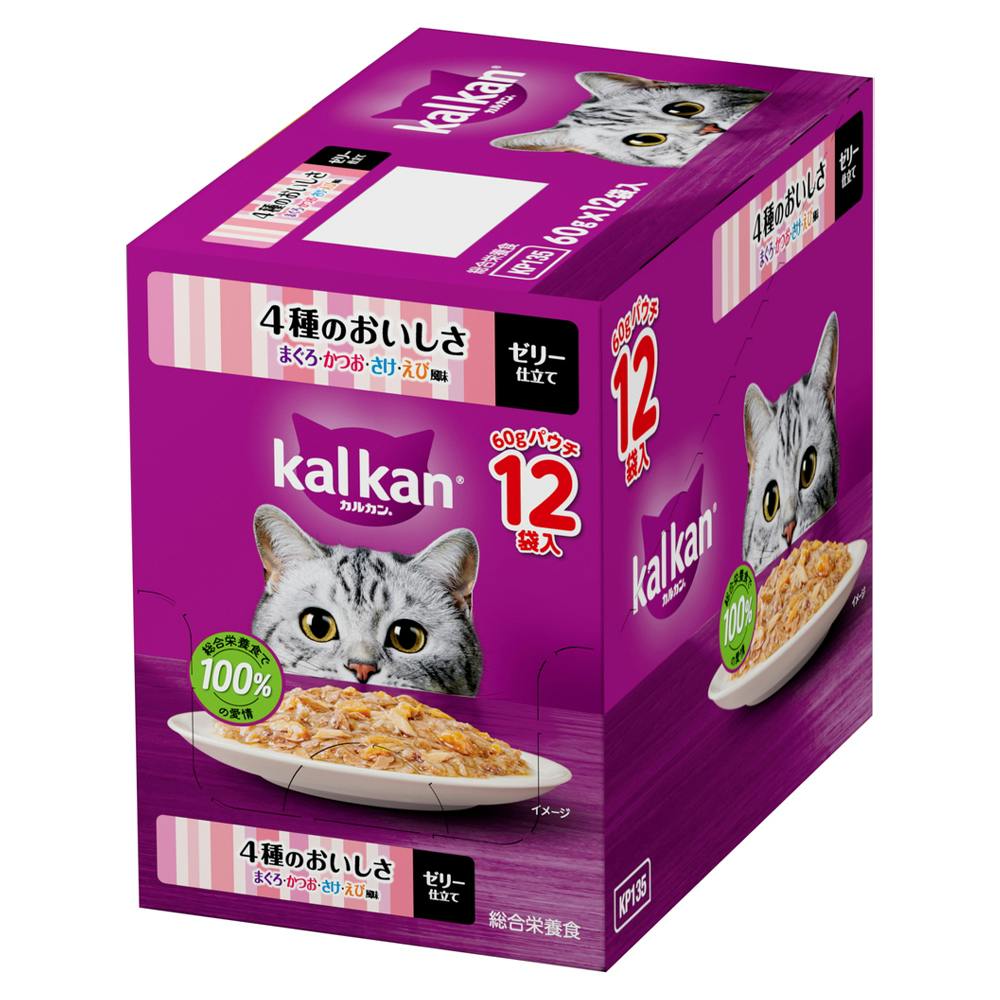 ケース販売】カルカン パウチ 4種のおいしさ まぐろ・かつお・さけ