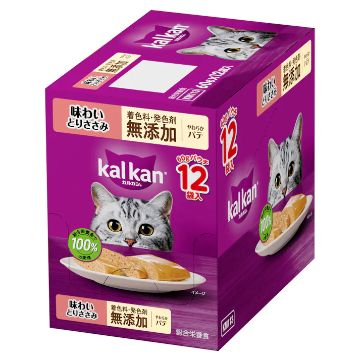 【ケース販売】カルカン パウチ パテ 味わいとりささみ 60g×12個入