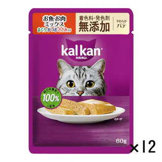 【ケース販売】カルカン パウチ パテ お魚・お肉ミックス 60g×12個入