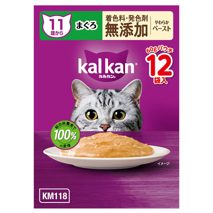 【ケース販売】カルカン パウチ ペースト 11歳から まぐろ 60g×12個入