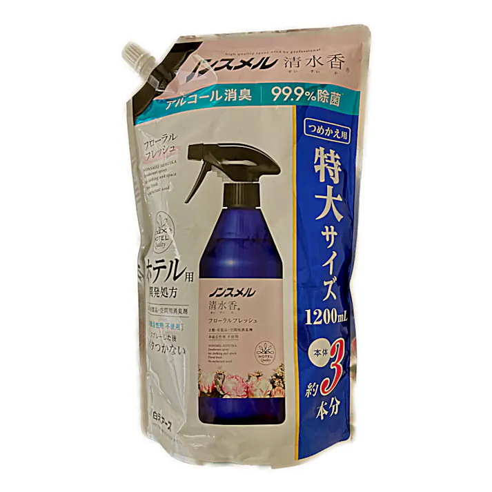白元アース ノンスメル清水香 フローラルフレッシュの香り 詰替 1200ml