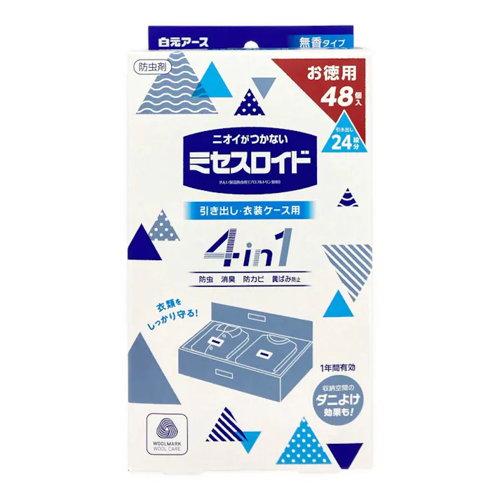 ミセスロイド 引出し・衣装ケース用 48個入 1年防虫