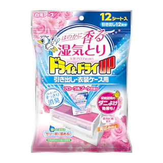 白元アース ドライ&ドライUP 引き出し・衣装ケース用 フローラルブーケの香り 12シート
